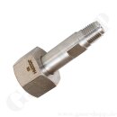 Flaschenanschluss JIS 22R W22x1/14" x 1/4" NPT AG - JIS B 8246 - Länge 2,5" 64 mm - 7.0 UHP - Edelstahl