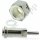 Flaschenanschluss JIS 22L W22x1/14" LH x 1/4" RST / Tube Stub - JIS B 8246 - Länge 2,5" 64 mm - 7.0 UHP - BWO / BW - Edelstahl