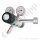 Flaschendruckminderer Wasserstoff 200 bar 2-stufig bis 6,0 bar regelbar - Eingang W21,8x1/14" LH DIN 477-1 Nr.1 - Ausgang 6 mm KRV - Messing verchromt 6.0 - GCE Druva CPLH0DJ