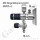 Labor Entnahmedruckminderer auf Wandplatte mit Absperr- & Regulierventil - Messing verchromt - max. 40 bar / 0,1 - 1,5 bar regelbar - Eingang G 1/4" IG oben - Ausgang G 1/4" IG unten - EPDM - GCE DRUVA EMD310008