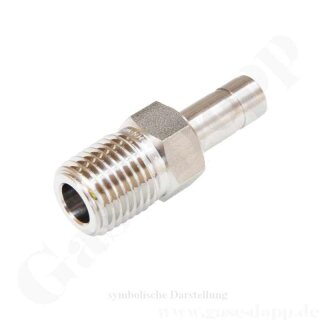 Rohrstutzen RST 6 mm x 1/8" NPT AG - NPT Aussengewinde auf Rohrstutzen - Edelstahl