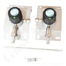 Erweiterungsmodul für Entspannungsstation Links - 1 Flasche - Eingang Links - Anschluss W 21,8x1/14" RH AG - Messing verchromt 6.0 - GCE DRUVA