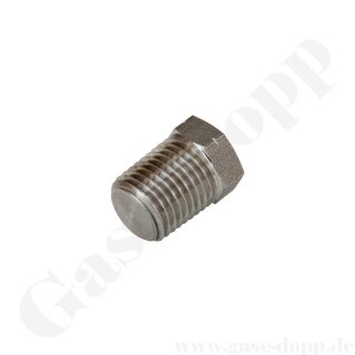 Verschlussschraube 1/4" NPT AG - mit Aussensechskant - 630 bar Edelstahl