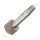 Flaschenanschluss Stickstoff - DIN 477-1 Nr.10 - W24,32x1/14" IG x 1/4" NPT AG - 200 bar - Sechskantanschluss - &Uuml;M innen Silber beschichtet - L&auml;nge 92 mm - Edelstahl silver platet