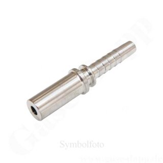 Schlauchverbinder - Rohrstutzen RST 10 mm x 1/4" Schlauchtülle - RST 10 mm x Schlauchanschluss ID Ø 1/4" - Edelstahl