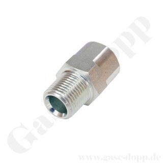 Reduzierung 1/2" NPT AG x G 1/2" IG - 310 bar - Stahl