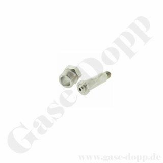 Flaschenanschluss CGA-680 x 1/4" NPT AG - Länge 76 mm - Edelstahl