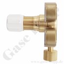 Flaschendruckminderer Stickstoff inerte Gase 300 bar 1-stufig bis 300 bar regelbar - Anschluss W30x2 DIN 477-5 Nr.54 - Ausgang M14x1,5 AG = S6 - Messing 4.5 - GASARC TECH MASTER GPS421