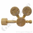 Flaschendruckminderer Stickstoff inerte Gase 300 bar 1-stufig bis 300 bar regelbar - Anschluss W30x2 DIN 477-5 Nr.54 - Ausgang M14x1,5 AG = S6 - Messing 4.5 - GASARC TECH MASTER GPS421