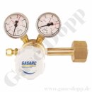 Flaschendruckminderer Stickstoff inerte Gase 300 bar 1-stufig bis 300 bar regelbar - Anschluss W30x2 DIN 477-5 Nr.54 - Ausgang M14x1,5 AG = S6 - Messing 4.5 - GASARC TECH MASTER GPS421