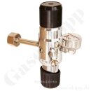 Flaschendruckminderer Stickstoff 200 bar 2-stufig bis 3,0 bar regelbar - Anschluss W24,32 x 1/14" DIN 477-1 Nr.10 - Ausgang 1/8" RVS - Messing verchromt 6.0 - GCE Druva CPLH0DJ
