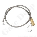 Edelstahlwellschlauch DN6 200 bar - DIN 477-1 Nr.1 - W21,8x1/14" LH x 1/4" NPT IG - Handanschluss - Wasserstoff / Formiergas / Brenngas - Sicherheitsfangleine und Knickschutzfeder - Gasreinheit 6.0 - Länge 1,5 m