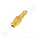 Schlauchtülle 1/4" x 1/8" NPT AG - Messing - Gewindetülle mit Schlauchanschluss / Adapter Schlauch Rohrstutzen