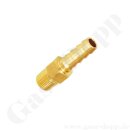 Schlauchtülle 1/4" x 1/8" NPT AG - Messing - Gewindetülle mit Schlauchanschluss / Adapter Schlauch Rohrstutzen