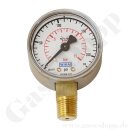 Manometer Ø 50 mm 0 - 15 bar - 1/4" NPT AG Anschluss (6 Uhr) - Messing