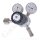 Flaschendruckminderer Argon 200 bar 1-stufig bis 3,0 bar regelbar - Eingang Links W21,8x1/14" DIN 477-1 Nr.6 - Ausgang 1/4" NPT IG - Messing verchromt 6.0 - GCE Druva CPLH0SJ