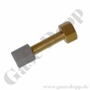 Flaschenanschluss Stickstoff - DIN 477-1 Nr.10 - W24,32x1/14" IG x G 1/2" IG - 200 bar - Messing / Stahl