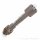 Flaschenanschluss Adapter W24,32x1/14" AG x W21,7x1,814 IG ÜM - AFNOR C x DIN477-1 Nr.10 - Argon Helium Stickstoff CO2 - Länge 150 mm - 200 bar - mehrteilig gedichtet - Edelstahl / Messing verchromt