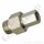 Reduzierung W24,32x1/14" AG x 1/4" NPT IG - Adapter DIN 477-1 Nr.10 - mehrteilig gedichtet - 200 bar - Messing vernickelt / Edelstahl