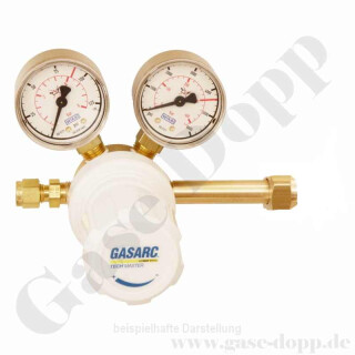 Flaschendruckminderer CGA-180 - 60 bar 1-stufig bis 3,5 bar regelbar - Anschluss CGA-180 - Ausgang 6 mm KRV - Messing 4.6 - GASARC TECH MASTER GPS400