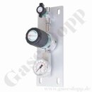 Entnahmedruckminderer - 50 bar / ca. 0,4 - 4,0 bar regelbar - IN / OUT 1/4" NPT IG - FKM - Messing verchromt 6.0 - GCE DRUVA PPLH0FT0