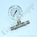 Prüfmanometer Ø 63 mm Brenngas Anzeige bis 16...