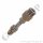 Adapter Flaschenanschluss AFNOR F - W22,91x1,814 x G 3/4" AG - O2 Sauerstoff - Länge 150 mm - Messing verchromt - 200 bar - mehrteilig gedichtet