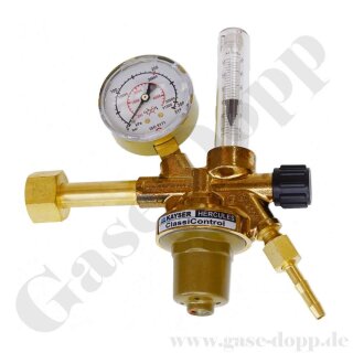 Argon CO2 Druckminderer 200 bar 3 - 30 l/min mit Flowmeter - GCE ClassiControl - KAYSER / HERCULES KH14270N / CK1203