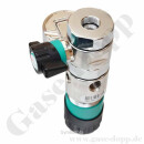 Entnahmestelle 0,5 bis 10 bar regelbar - Grundkörper mit Absperrventil - Eingangsdruck max. 40 bar - Eingang G 1/4" hinten Ausgang G 1/4" unten - Messing verchromt 6.0 - GCE Druva EMD 40010