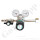 Flaschendruckminderer CGA-350 - 200 bar 2-stufig bis 10,0 bar regelbar - Anschluss CGA-350 0,825"-14 NGO LH - Ausgang 1/4" KRV mit Absperrventil - Wasserstoff Erdgas - 20 m³/h - Induktivkontaktmanometer - Messing verchromt 6.0 - GCE Druva CPLH0DJ