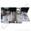 Druckregelstation 1 Eingang 300 bar max. bis 130 bar regelbar - Sondermontage - 1-stufig - In M14x1,5  Out 1/4" NPT 1G - mit Fremdgasspülung - Edelstahl 6.0 - GCE Druva  MSLH0XSE