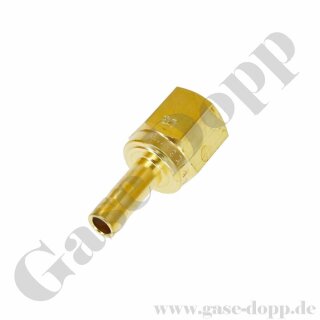 Rohrstutzen RST 6 mm x G 1/8" IG - BSPP Innengewinde auf Rohrstutzen - Messing