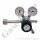 Flaschendruckminderer Wasserstoff 200 bar 1-stufig bis 6,0 bar regelbar - Eingang Links - Anschluss W21,8x1/14" LH DIN 477-1 Nr.1 - Ausgang 6 mm KRV - Messing verchromt 6.0 - GCE DruvaPUR