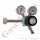 Flaschendruckminderer Wasserstoff 200 bar 1-stufig bis 6,0 bar regelbar - Eingang Links - Anschluss W21,8x1/14" LH DIN 477-1 Nr.1 - Ausgang 6 mm KRV - Messing verchromt 6.0 - GCE DruvaPUR