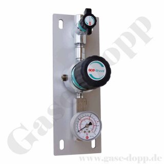 Entnahmedruckminderer - 50 bar / ca. 0,3 - 2,0 bar regelbar - IN / OUT 1/4" NPT IG - FKM - Messing verchromt 6.0 - GCE DRUVA PPLH0FT