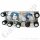 Batteriedruckminderer Entspannungsstation Druckregelstation - halbautomatische Umschaltung - 200 bar - bis 2 bar regelbar - 2-stufig - 2 x IN M14x1,5 AG - OUT 1/4" NPT IG - mit Induktivmanometer + Eigengasspülung - Messing verchromt 6.0 - GCE Druva