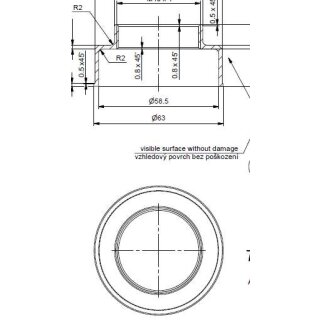Befestigungsring / Manometereinfassung für Einbaudruckminderer - GCE DRUVA H14041704P1