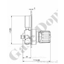 Labor Hochdruck Einbauarmatur 50 bar - 0,5 - 10,0 bar regelbar - IN OUT 6 mm KRV hinten - FKM - Messing verchromt 6.0 - GCE DRUVA LSLH0SF_S0EXD2M06SM06S01