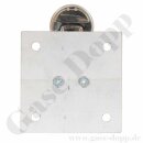 Labor Entnahmedruckminderer auf Wandplatte mit Absperrventil - Messing verchromt - max. 40 bar / 0,1 - 4,0 bar regelbar - Eingang 6 mm KRV oben - Ausgang 6 mm KRV unten - GCE DRUVA EMD310001