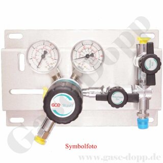 Druckregelstation SMD 090 für Propan - Gasreinheit 5.0 - P1 16 bar - P2 bis 0,05 bar - Eingang W21,8x1/14" LH AG - Ausgang 12 mm KRV - GCE Druva