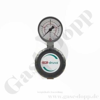 Leitungsdruckminderer bis 40 bar regelbar - Eingang max. 60 bar Rechts - 1-stufig - IN / OUT 3/8" NPT IG - 4 Port - ohne Sicherheitsüberdruckventil - 100 m²/h - FKM - Messing 5.0 - GCE Druva Tec LMTH0SF