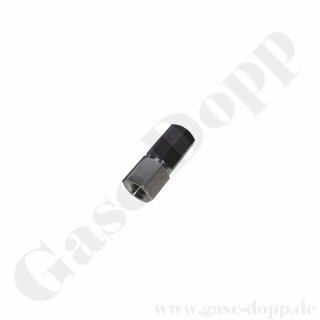 Gewindemuffe 1/4" NPT IG x G 1/8" IG - 300 bar - Länge 52 mm - mehrteilig gedichtet - Edelstahl
