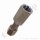 Flaschenanschluss Adapter CGA-580 IG x W 21,8 RH IG - Länge ca 116 mm - Argon Stickstoff - 207 bar - Messing vernickelt / Edelstahl