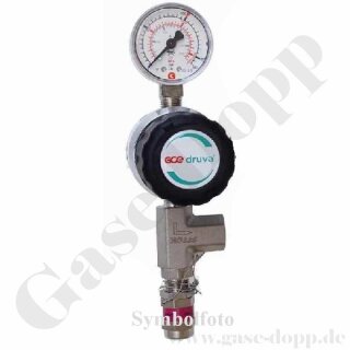 Leitungsdruckminderer bis 100 bar regelbar - Eingang max. 200 bar Rechts - 1-stufig - IN / OUT 1/4" NPT IG - 4 Port - mit Sicherheitsüberdruckventil - EPDM - Edelstahl 6.0 - GCE Druva LSLH0SJ