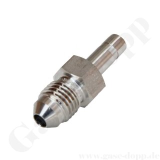 Rohrstutzen RST 3/8" x 9/16"-18" UNF AG - 37°  Aussenkonus - UNF Aussengewinde auf Rohrstutzen - Edelstahl