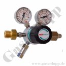 Flaschendruckminderer CGA-540 - 200 bar 1-stufig bis 50 bar regelbar - Anschluss CGA-540 IG ÜM - Ausgang CGA-540 AG Messing - Sauerstoff - Messing verchromt 6.0 - GCE Druva CPLH0SJ