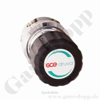 Ersatzdruckminderer EMD50006 BCE bis 10 bar regelbar - Eingang max. 50 bar - 1-stufig - IN / OUT 1/4" NPT IG - 4 Port - Messing verchromt 6.0 - GCE DruvaPUR