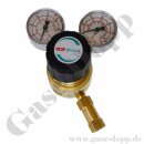 Leitungsdruckminderer bis 40 bar regelbar - Eingang max. 200 bar Links - 1-stufig - IN / OUT 1/4" NPT IG - 6 Port - mit Sicherheitsüberdruckventil - 20 m³/h - FKM - Messing 5.0 - GCE DruvaTec LTLJRSSF