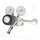 Flaschendruckminderer Helium 200 bar 2-stufig bis 10 bar regelbar - Anschluss W21,8x1/14" DIN 477-1 Nr.6 - Ausgang 1/8" KRV - FKM - Edelstahl 6.0 - GCE Druva CSLH0DJ