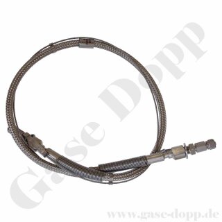 Edelstahlwellschlauch DN6 300 bar - Anschlüsse beidseitig 10mm RVS - Gasreinheit 6.0 - Länge 1,0 m